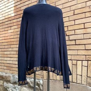 BCBGMaxAzria BCBG black triangle beaded cardigan Small